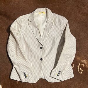 Vintage GAP The Academy blazer Khaki Gray Striped Yellow Accent, size 10